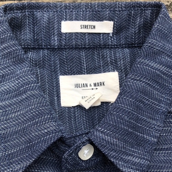 Mark & Julian Ryan Navy Chambray Shirt - Picture 3 of 6